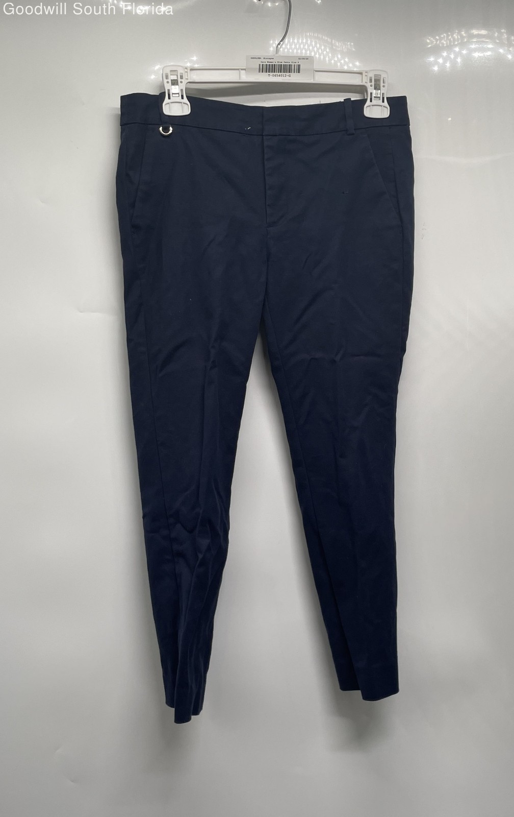 Zara Basic Collection Womens Blue Flat Front Slas… - image 1