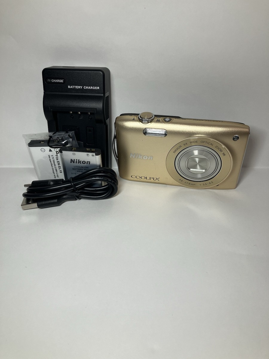 ★美品★ Nikon COOLPIX S3300 ゴールド N.MINT] Nikon COOLPIX S3300 Gold Compact Digital Camera From
