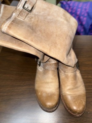 Frye Women s Light Brown Veronica Slouch Mid calf Leather Boots 7