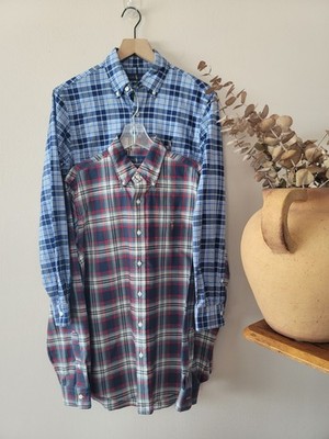 Polo Ralph Lauren Plaid Button-Downs Sz S Set Of 2 Cotton Preppy Academia