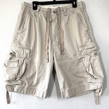 Vintage Abercrombie Cargo Shorts Men 32 Baggy Heavyweight Drawstring Y2K Utility