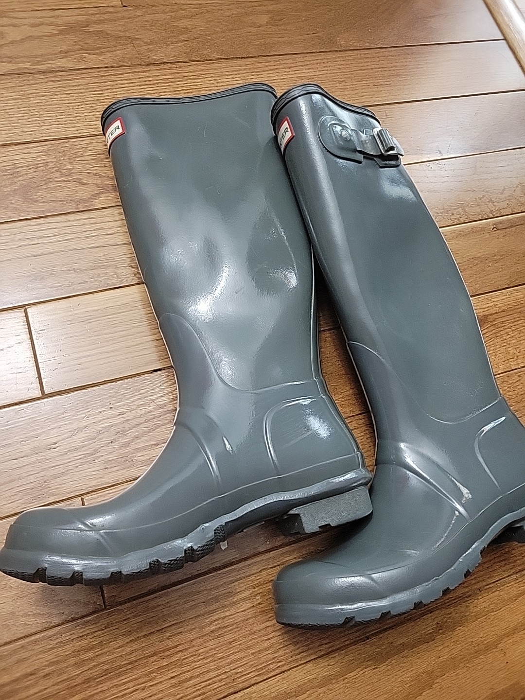 Hunter Boots Women's Original Tall Rain Boots - Dark Slate - Size 7 EUC Outdoors-image