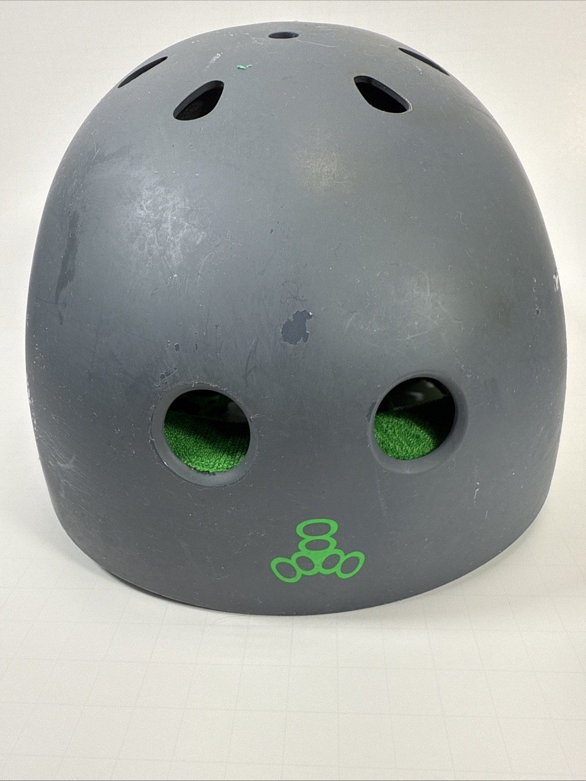 Triple 8 Skate Helmet Carbon Rubber, MED Model 41775 - Considerable Signs of Use