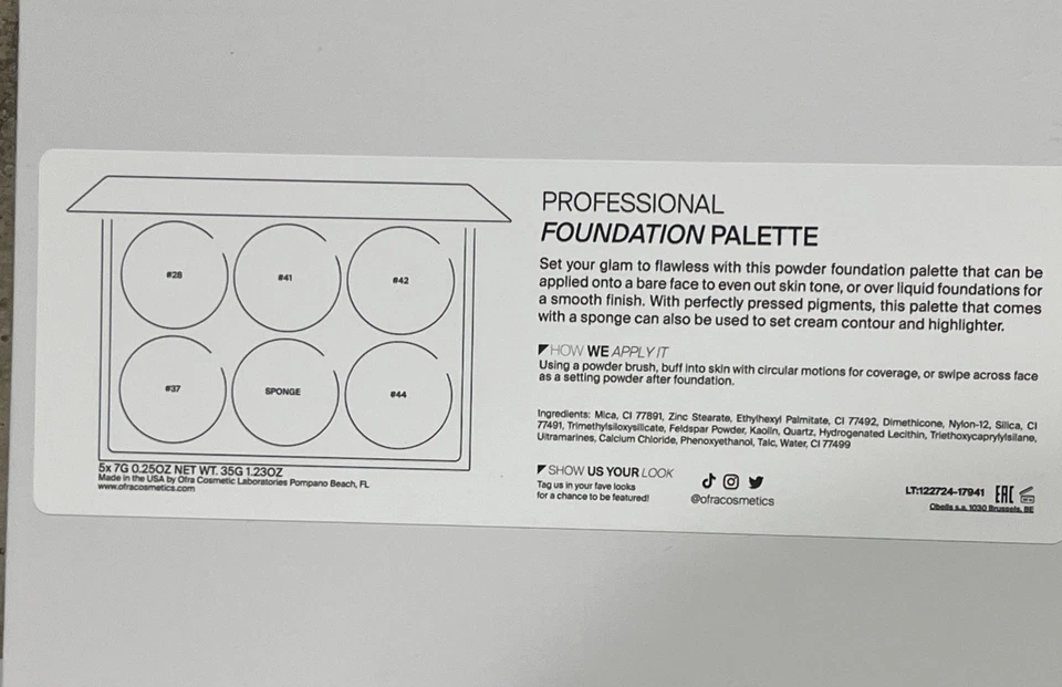 OFRA New Refillable Professional Foundation Palette With mirror - Image 2 of 3