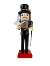 Lillian Vernon The Magician Nutcracker in Wood Case 9"