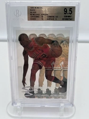 1995-96 Fleer Metal Slick Silver #3 Michael Jordan Chicago Bulls HOF BGS 9.5