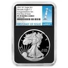 2021-W Proof $1 Type 1 American Silver Eagle Congratulations Set NGC PF70UC FDI