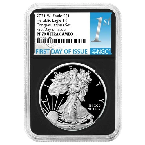 2021-W Proof $1 Type 1 American Silver Eagle Congratulations Set NGC PF70UC FDI