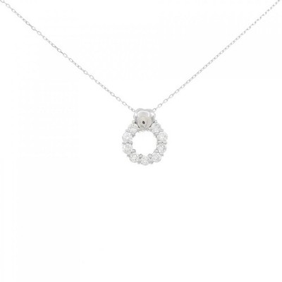 Authentic K18WG Diamond Necklace 0.31CT #260-006-456-1714