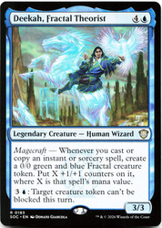 Deekah, Fractal Theorist 193 Rare Commander: Secrets of Strixhaven