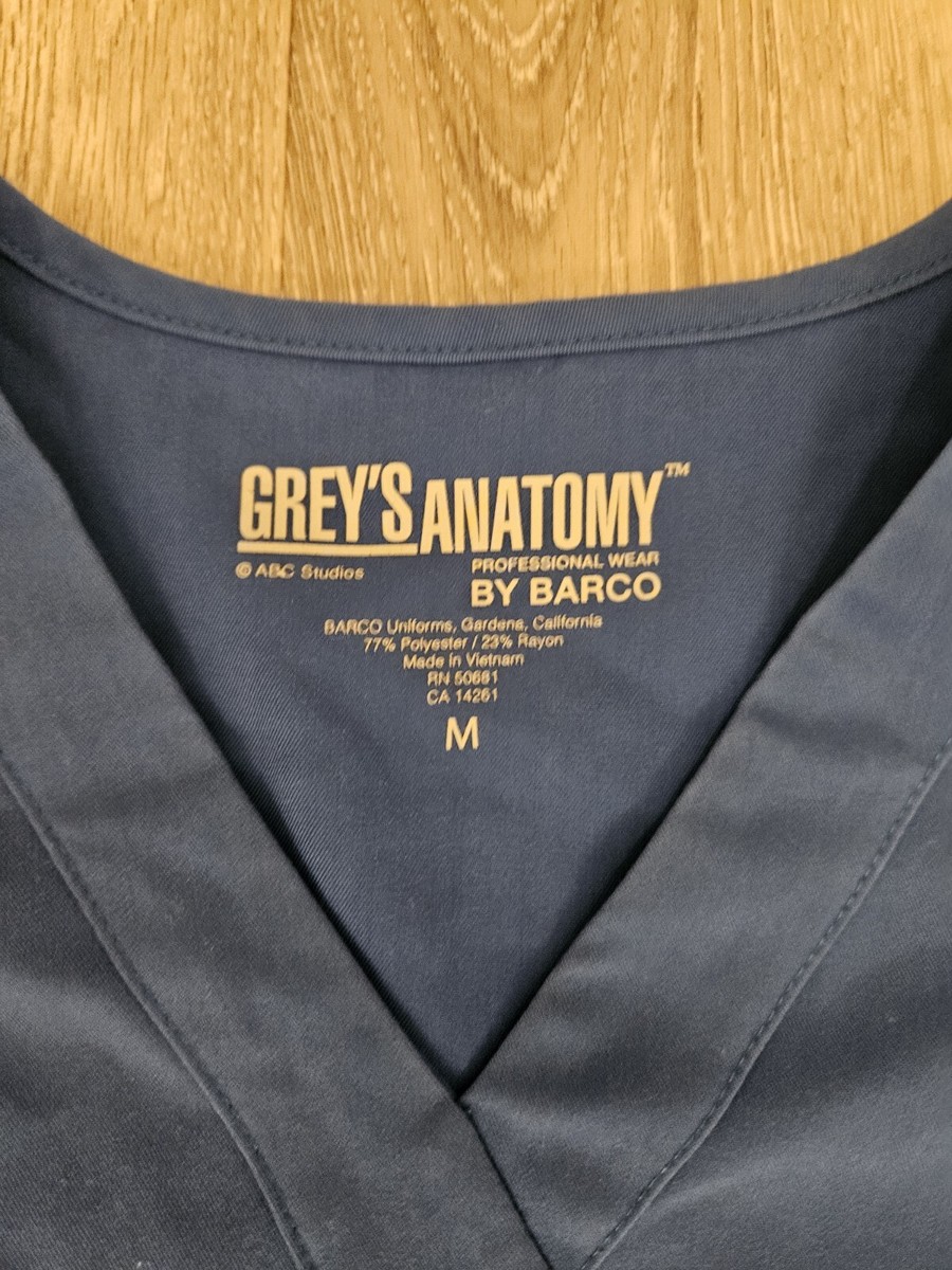 Grey's Anatomy by Barco Scrub Shirt Top Size Medium Royal Blue | eBay