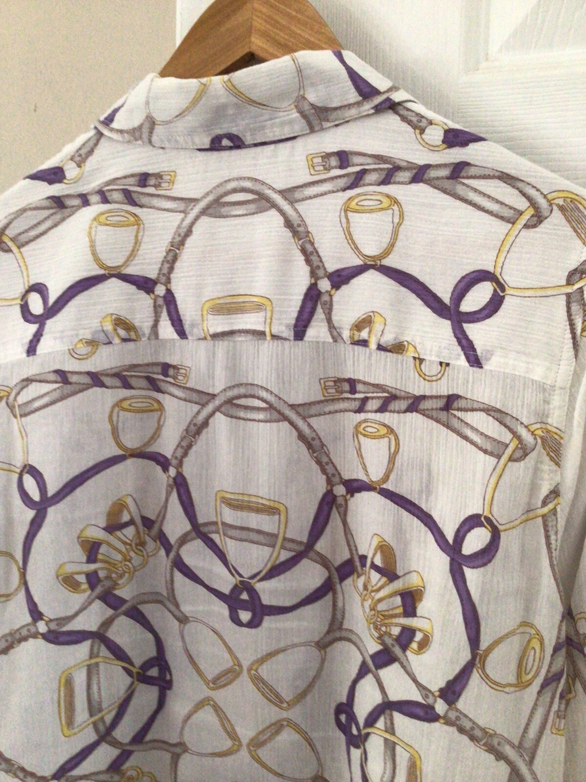 J. McLaughlin Equestrian Button Blouse - Women Si… - image 4