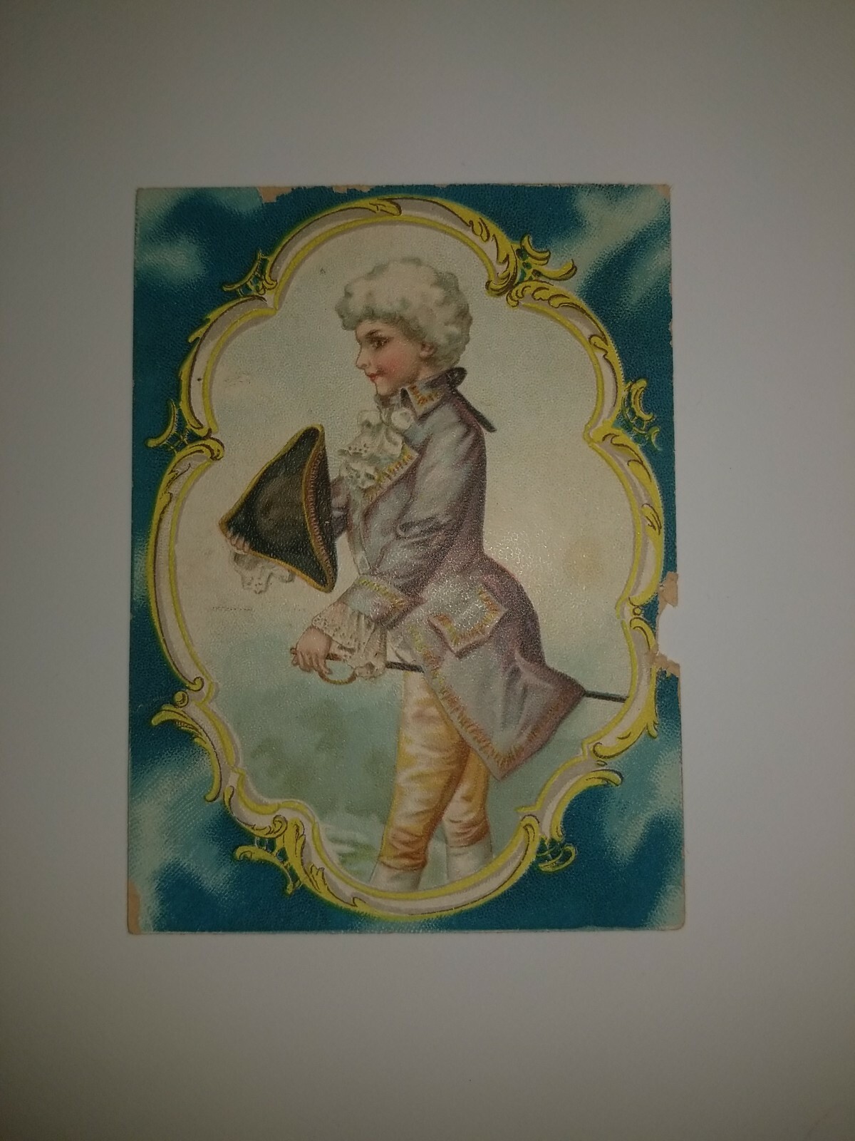 Vintage Lion Coffee Trade Card, Victorian Boy Victorian Man