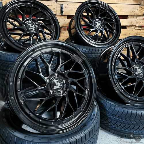 18 Zoll UX14 Tiefbett Felgen 8,5x18 5x120 ET35 komplett schwarz für BMW - Bild 5 von 8