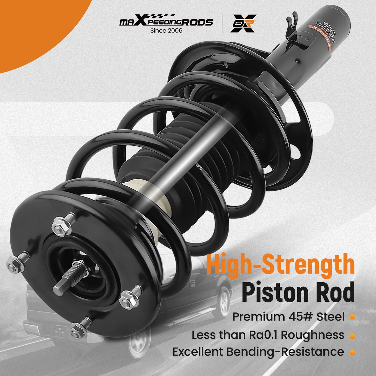 Front Pair Complete Strut & Coil Spring Assemblies For 2010-2012 Ford Flex - Suspension Kit