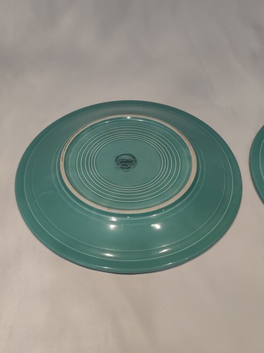 (2) Fiestaware Dinner Plate Turquoise Teal Green 10.5" Homer Laughlin Fiesta HLC - Picture 5 of 8