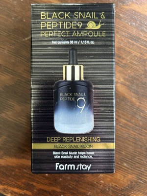 FarmStay Peptide9 and Black Snail Perfect Ampoule deep replenishing 35ml NEW