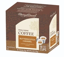 Harry & David Single Serve Coffee, Butterscotch Caramel, 18 count box