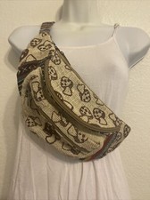 Mochila Hippie THC Libre Setas Cáñamo Riñonera Viaje Cintura Riñonera HECHA A MANO