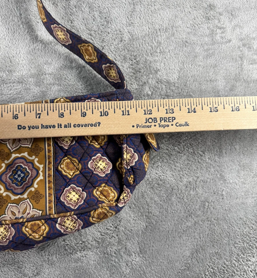 Maggi B 钱包棕色海军蓝女式手提包绗缝 5"X12" — 第 2/4 张图片