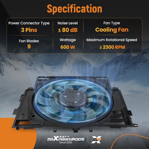 Radiator Cooling Fan Assembly for BMW 528i/528i xDrive 2012-2016 17418642162 - Bild 11 von 12