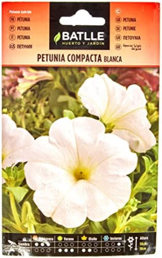 Semi di Fiori â€" Petunia compatta Bianca â€" Batlle