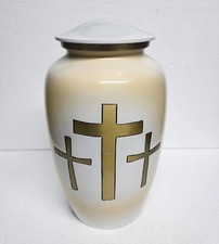 Sacred Christ Cross Urn Human Ashes Adult Cremation Urns with Velvet Bag 10" us