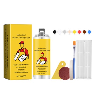 85g Ceramic Tile Crack Repair Adhesive Set Glazed Marble Ceramic Broken Cracks