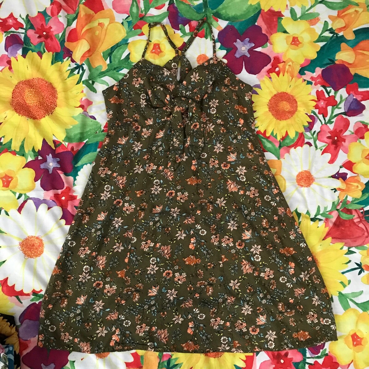 green emerald velvet dress Green and Yellow Floral Maxi Dress with Criss Cross Back