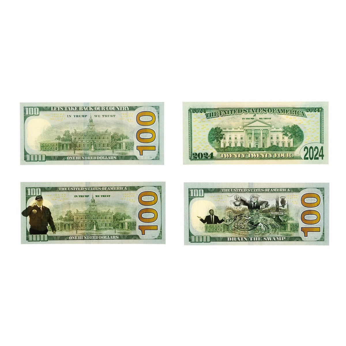 Set of 4 diff. Trump President 2024 Fantasy Paper Money | eBay