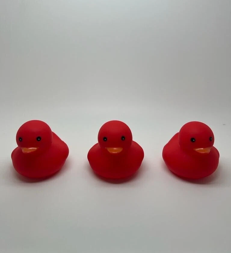 Pacote com 3 patos de borracha de todas as cores patos de borracha colecionáveis em brinquedos de banho a granel - Imagem 3 de 4