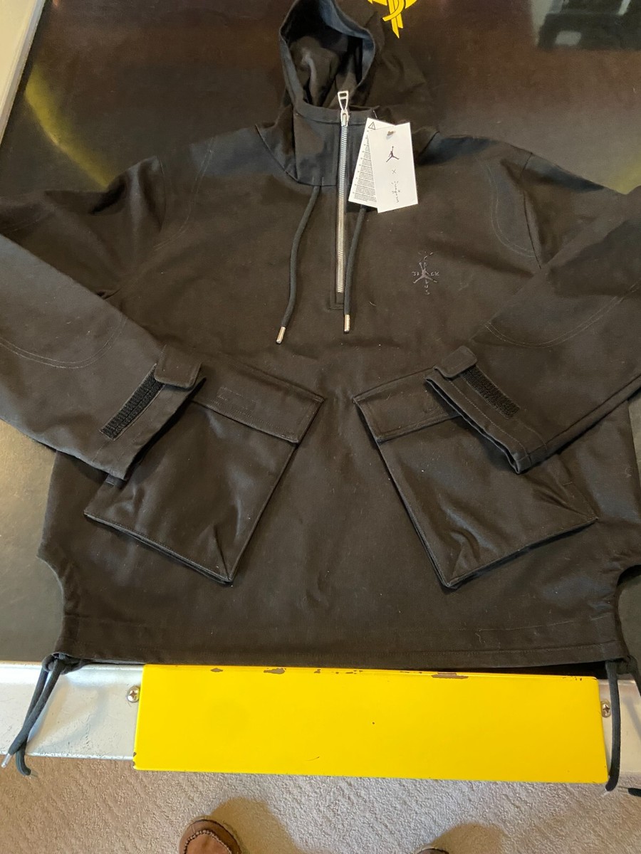 Air Jordan x Travis Scott 1/2 Zip Jacket 'Black DZ5488-010 Mens