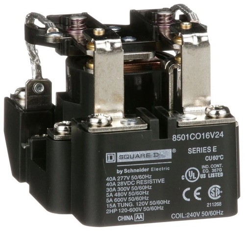8501CO16V24 Square D Co Class 8501 Relays See E 05215 50/60hz 277vac 240v Power