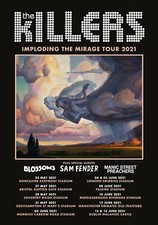 THE KILLERS "IMPLODING THE MIRAGE TOUR 2021" U.K. CONCERT POSTER - Alt Rock