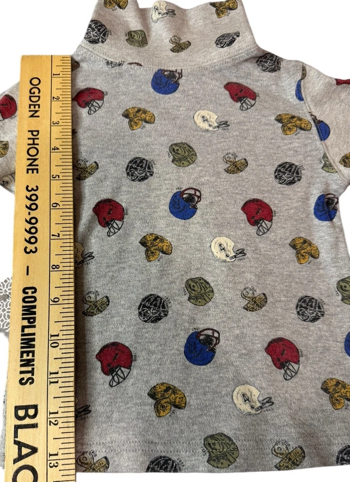 Camisa vintage Kid Connection capacete de futebol gola alta tamanho 2T criança - Imagem 3 de 4