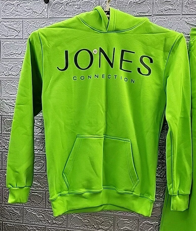 New Jones Connection Green Parrots Hoodie & Pant Sweatsuit Size