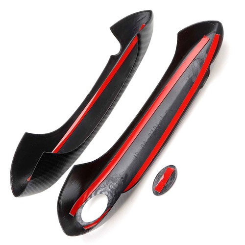 Gloss Carbon Fiber Print Door Handle Trim Plastic Cover Fits 20-24 GR Supra A90 - Picture 2 of 4