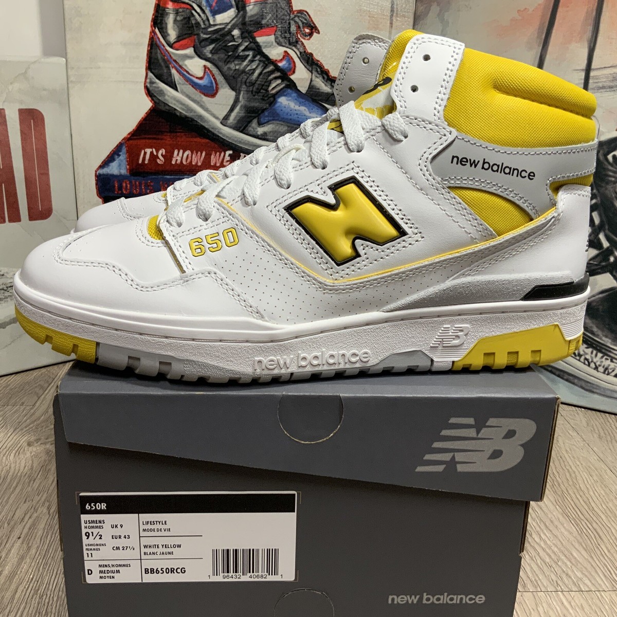 New Balance High Top Sneakers Shoes BB650RCG White Honeycomb