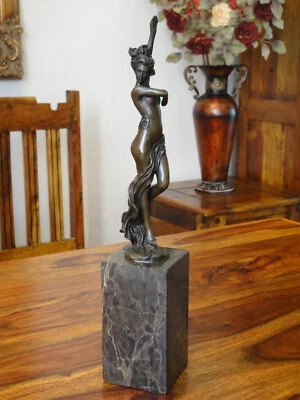 Estatua de bronce virgen mármol escultura erótica mujer desnudo Venus diosa figura lujo