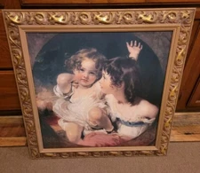 LARGE Framed Reproduction Print of "The Calmady Children" by Sir Thomas Lawrence