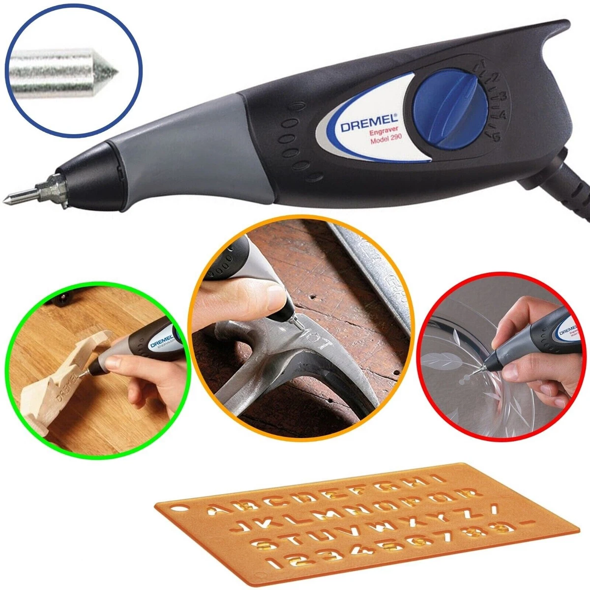 Dremel Electric Engraver Engraving Tool Kit Metal Plastic Wood