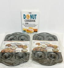 2 Norpro Non stick Donut Pan Mold 6 Count And Donut Cookbook New