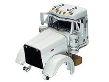 1/64 DCP PARTS WHITE PETERBILT 379 DAY CAB W/ SHOW FENDERS