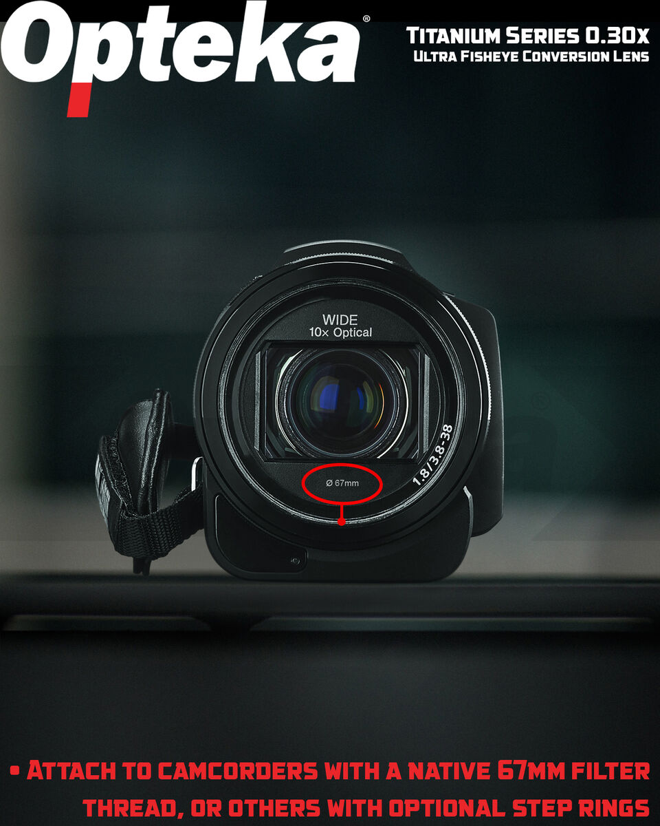 Opteka Titanium Series 0.3x HD Fisheye Lens for 67mm Video Opteka Titanium Series 0.3x HD Fisheye Lens for 67mm Video
