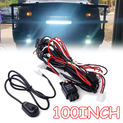 Wiring Harness Kit for LED Work Light Bar Pods 12V ON/OFF Switch Relay Loom US