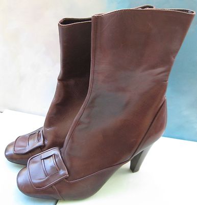 MAXSTUDIO Angelo Brown Mid Shaft Leather Boot Wms 8.5 NWT $249