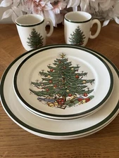 Cuthbertson Original Christmas Tree Made In England Service For Two 