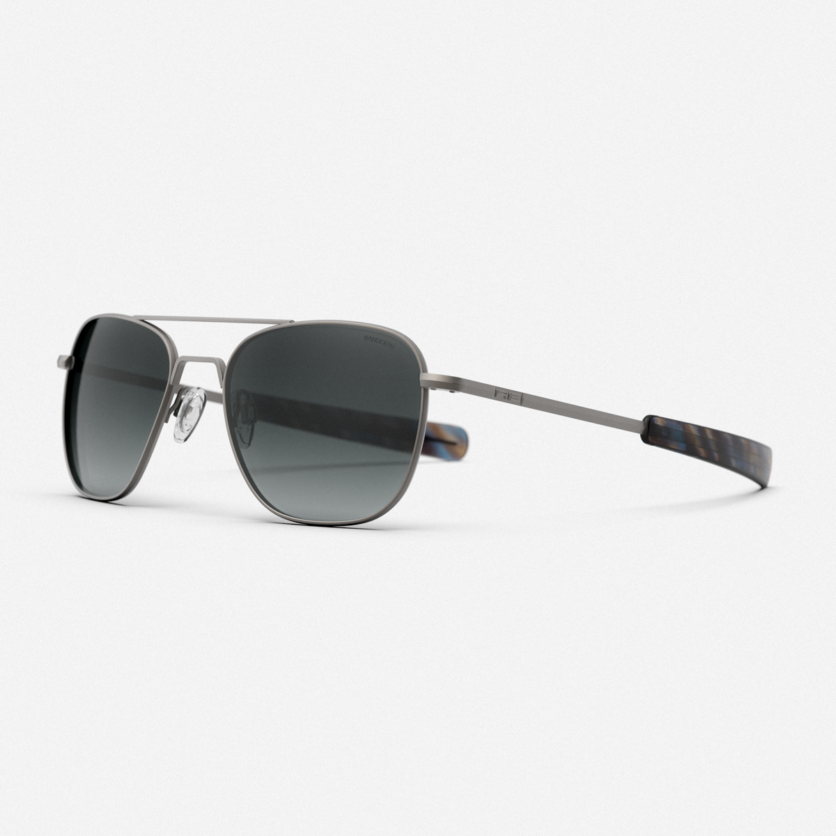 Randolph Engineering Aviator Satin Gunmetal Sunglasses | eBay