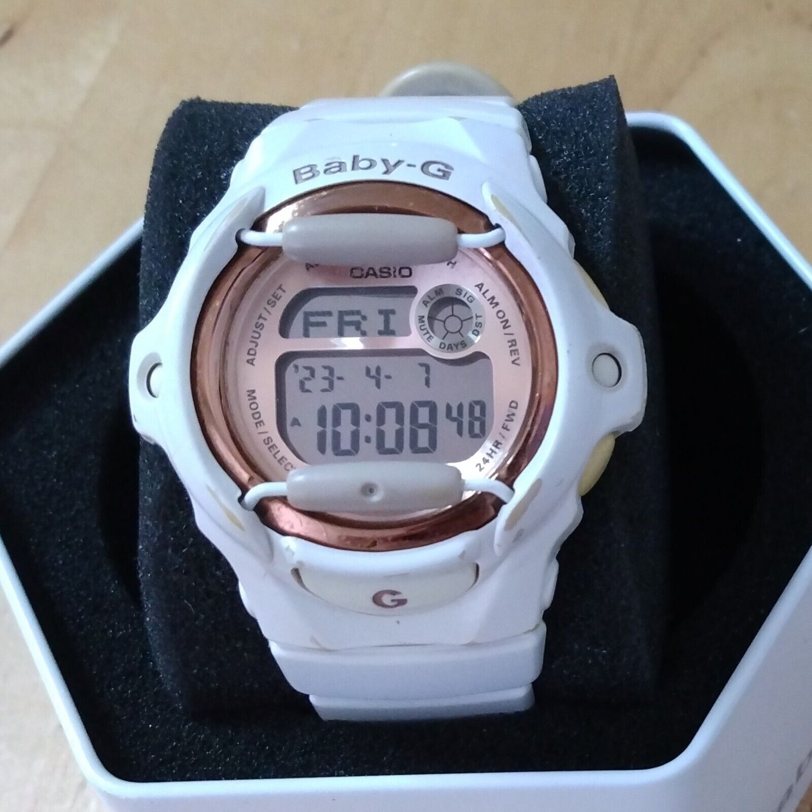 Womens Casio Baby-G Shock BG-169G Watch New Battery Pink Rose Gold