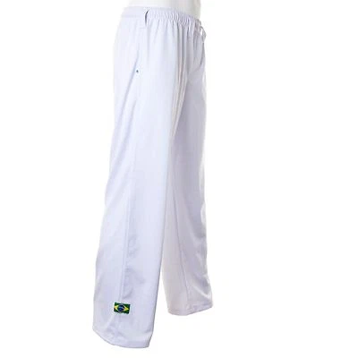 Unisex Weiße Brasilien Capoeira Abada Kampfsport Elastische Hosen 6 Größen - Bild 1 von 4